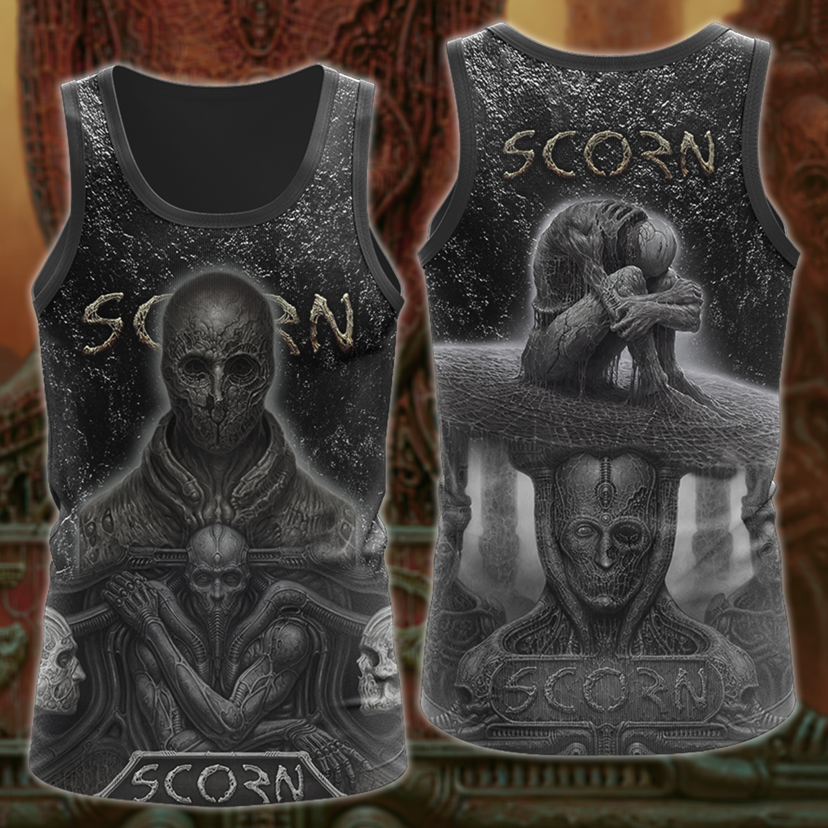 Scorn Video Game 3D All Over Print T-shirt Tank Top Zip Hoodie Pullover Hoodie Hawaiian Shirt Beach Shorts Jogger Tank Top S