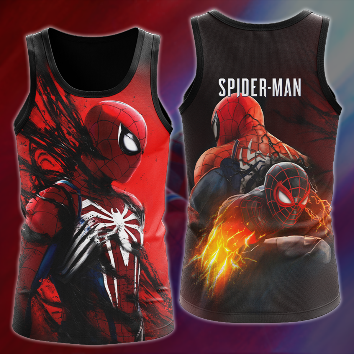 Spider-Man 2 Video Game All Over Printed T-shirt Tank Top Zip Hoodie Pullover Hoodie Hawaiian Shirt Beach Shorts Joggers Tank Top S
