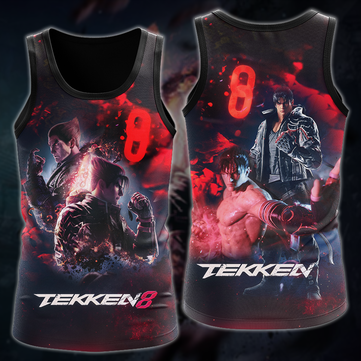 Tekken 8 Video Game 3D All Over Printed T-shirt Tank Top Zip Hoodie Pullover Hoodie Hawaiian Shirt Beach Shorts Jogger Tank Top S