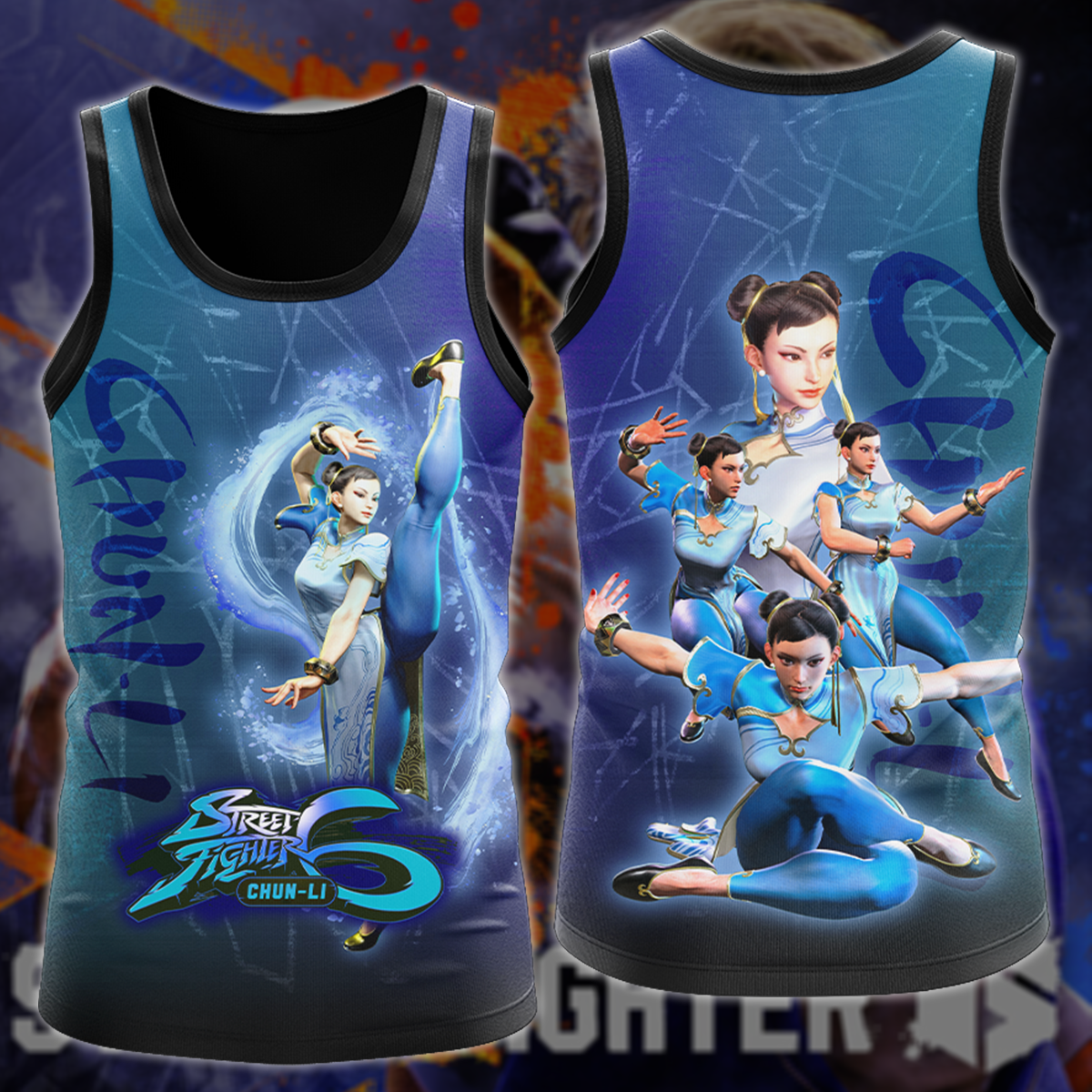 Street Fighter 6 Chun-Li Video Game All-Over T-shirt Hoodie Tank Top Hawaiian Shirt Beach Shorts Joggers Tank Top S