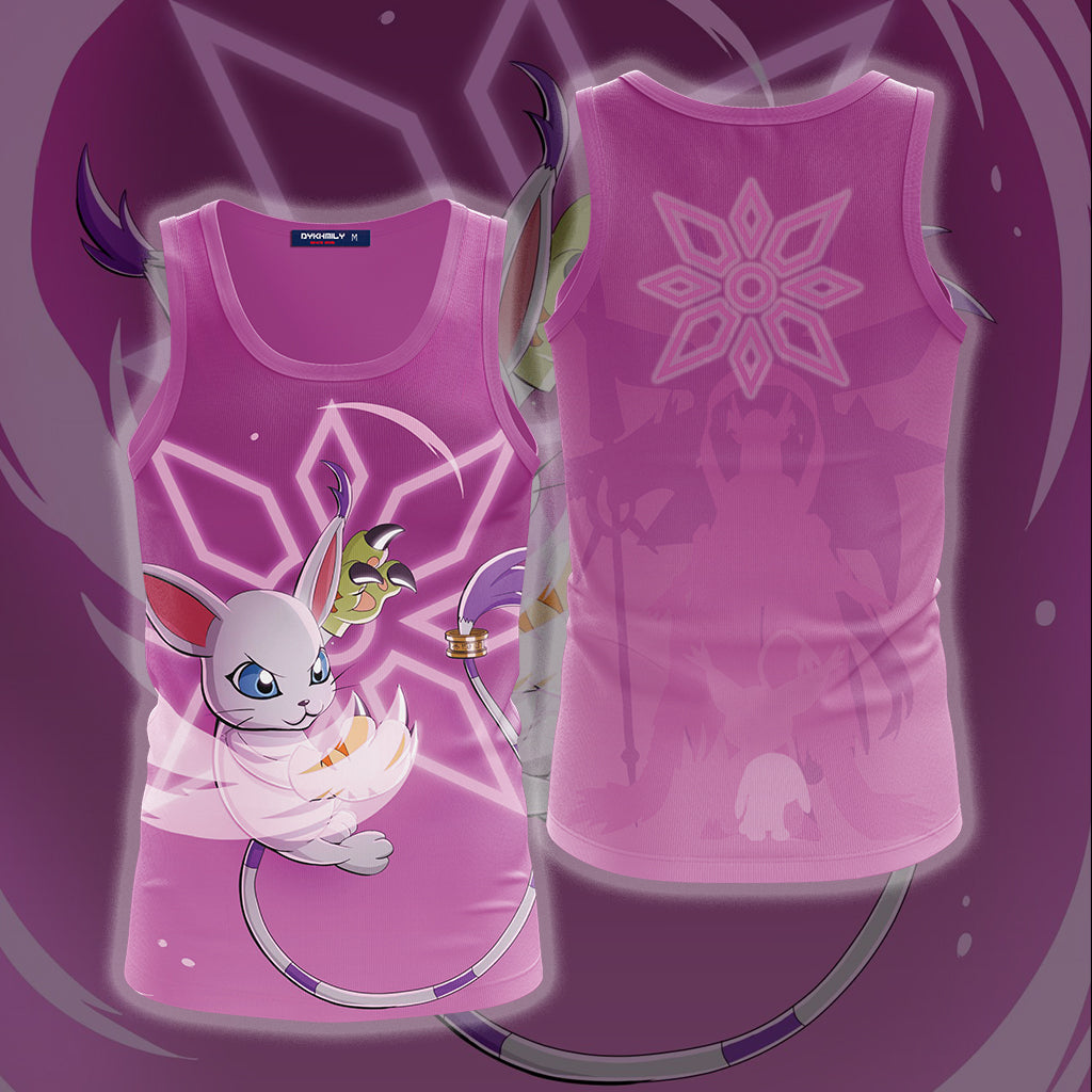 Digimon Gatomon Unisex 3D T-shirt Zip Hoodie S