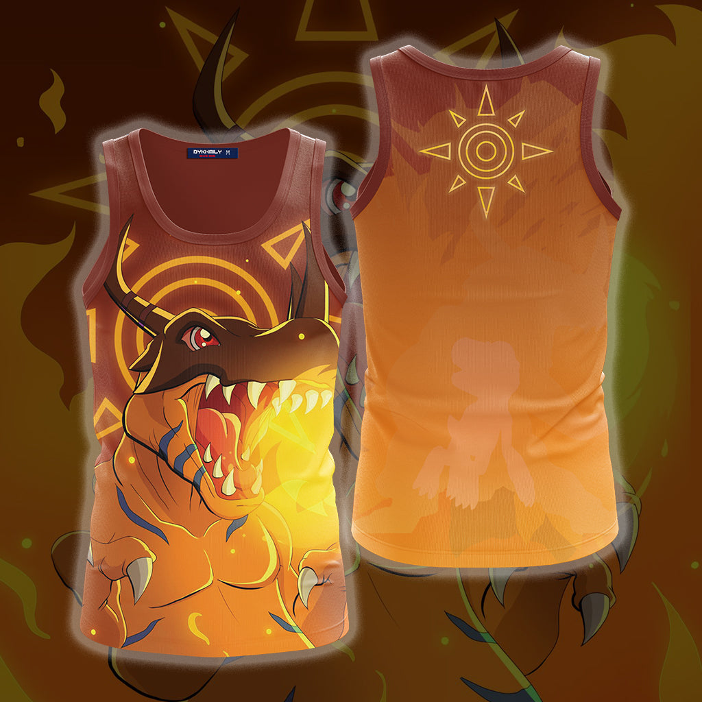 Digimon Greymon Unisex 3D T-shirt Tank Top Hoodie Beach Shorts Joggers Tank Top S