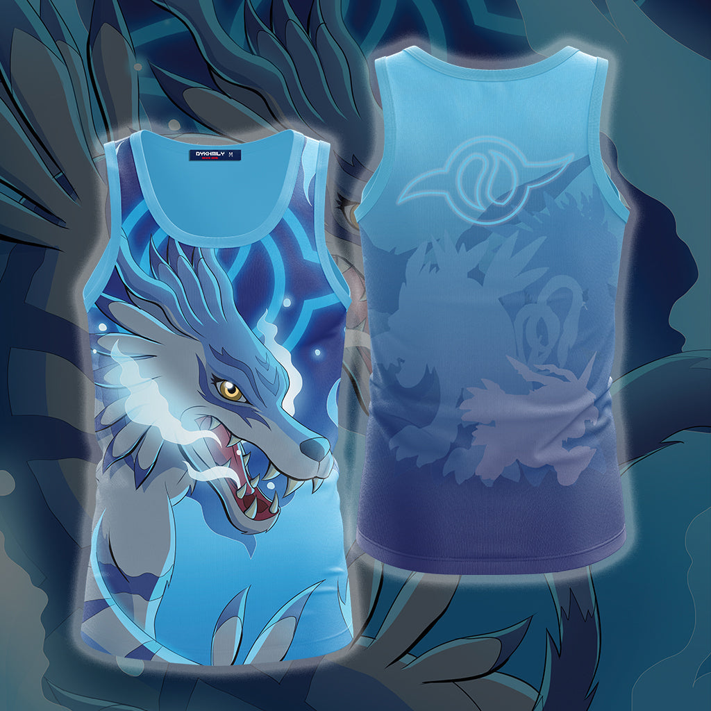 Digimon Garurumon 3D T-shirt Tank Top Hoodie Beach Shorts Joggers Tank Top S