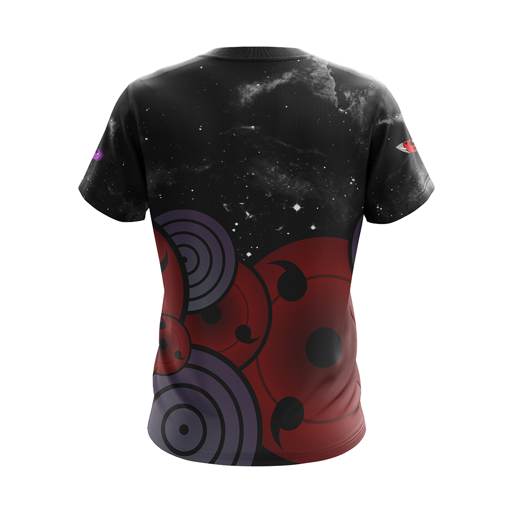 Naruto - Sharingan And Rinnegan Eyes Unisex 3D T-shirt