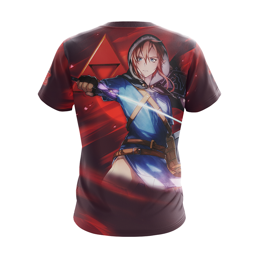 Link The Legend of Zelda All Over Print T-shirt Tank Top Zip Hoodie Pullover Hoodie