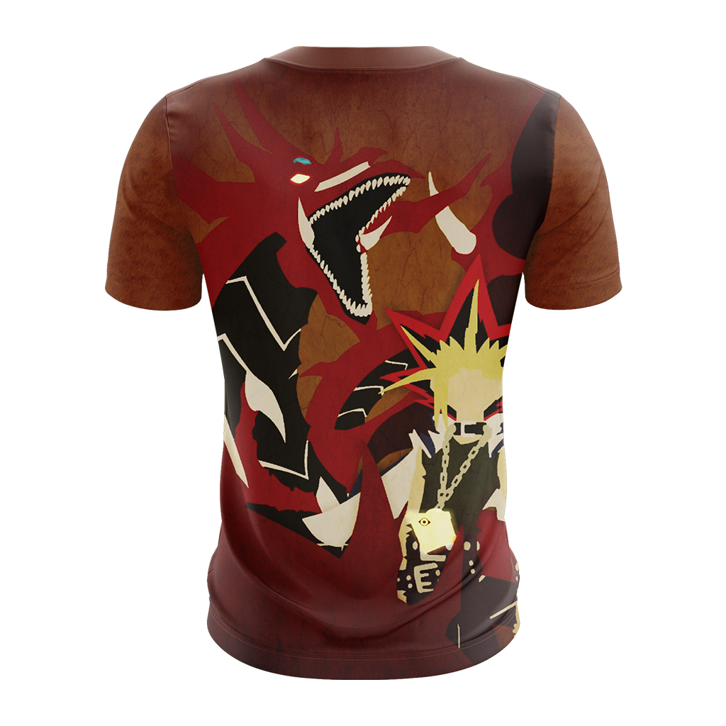 Yu-Gi-Oh! Yugi Muto And Slifer The Sky Dragon 3D T-shirt