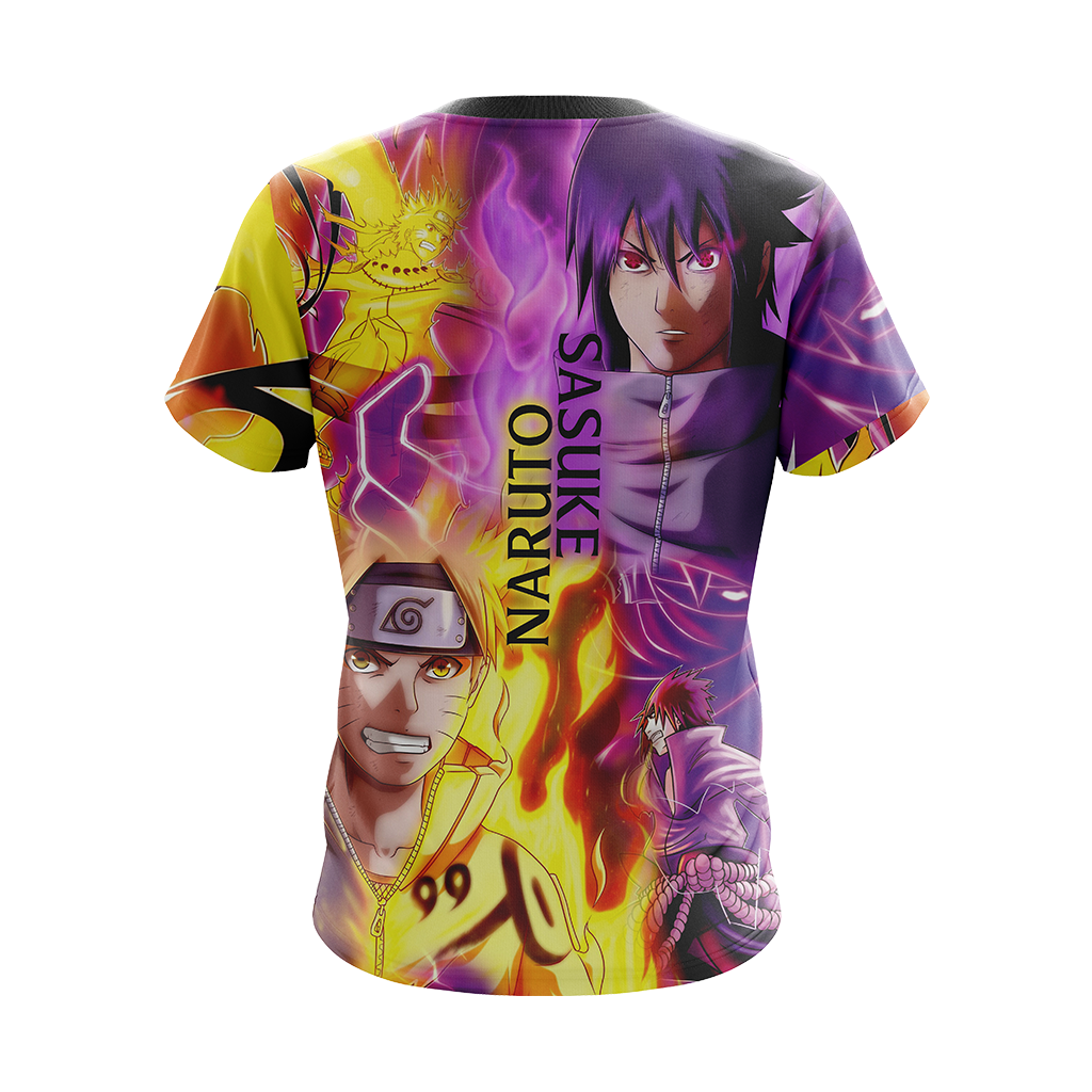 Naruto And Sasuke Unisex 3D T-shirt Zip Hoodie Pullover Hoodie