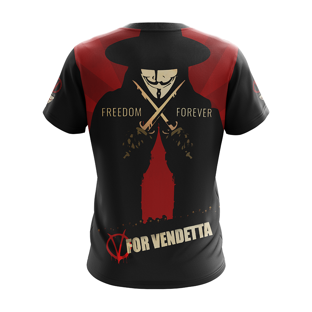 V for Vendetta Unisex 3D T-shirt