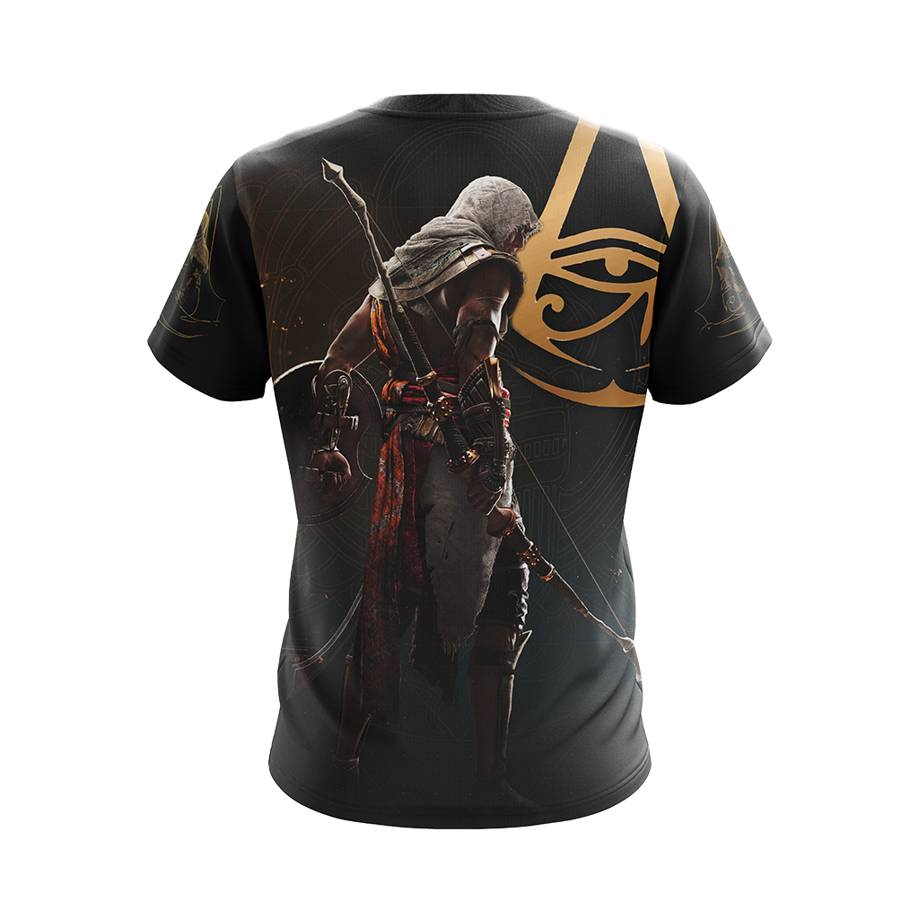 Assassin’s Creed Origins Logo with Bayek Unisex 3D T-shirt