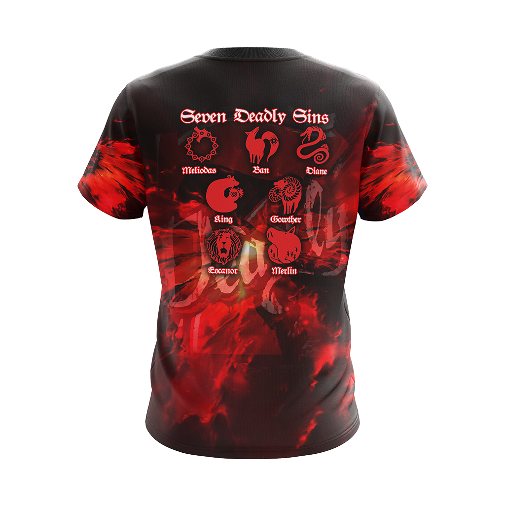 The Seven Deadly Sins Unisex 3D T-shirt