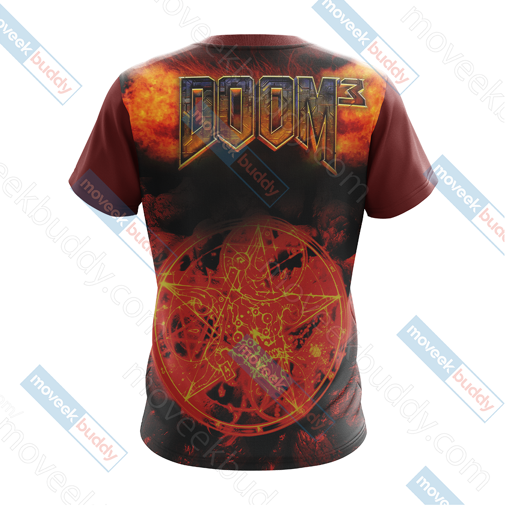 Doom 3 - Pentagram Unisex 3D T-shirt