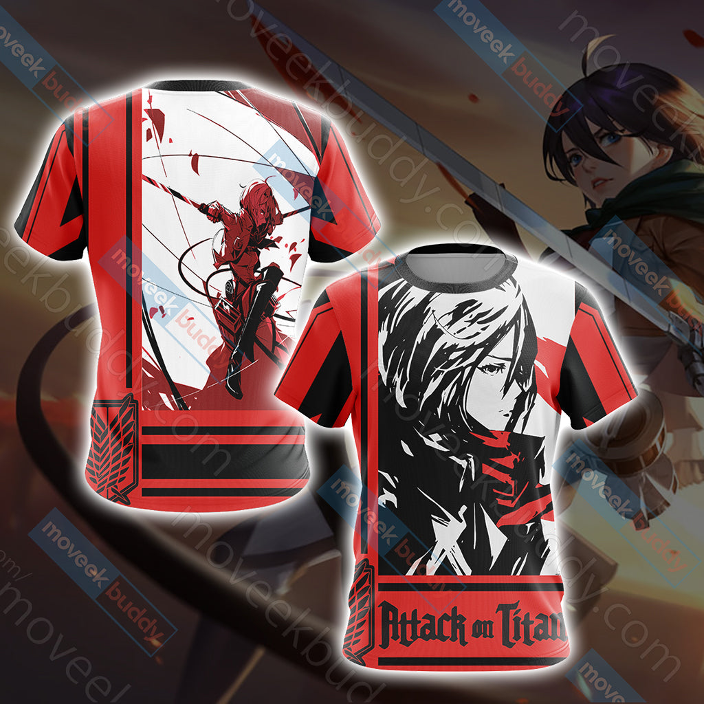 Attack on Titan - Mikasa Ackerman Unisex 3D T-shirt