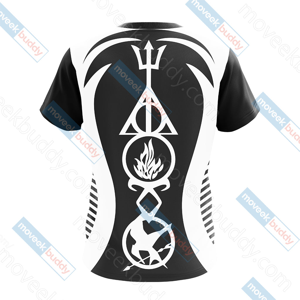 Harry Potter Divergent Percy Jackson The Hunger Games The Mortal Instruments Unisex 3D T-shirt
