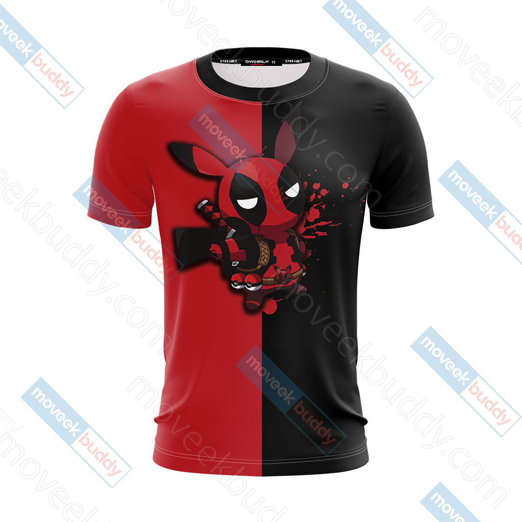 Pikachu And Deadpool Unisex 3D T-shirt
