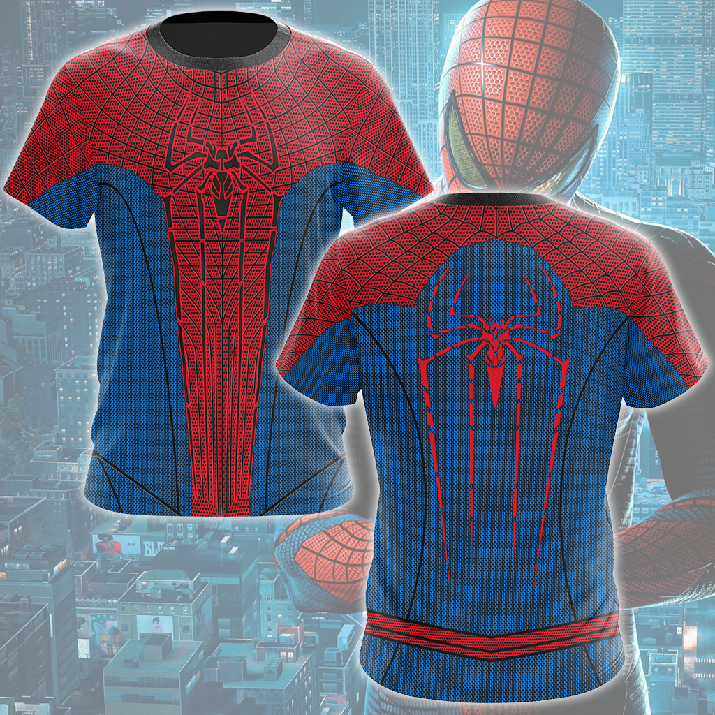 Spider-Man 2 Amazing Suit (Amazing Spider-Man 1 Suit) Cosplay Video Game All Over Printed T-shirt Tank Top Zip Hoodie Pullover Hoodie Hawaiian Shirt Beach Shorts Joggers T-shirt S