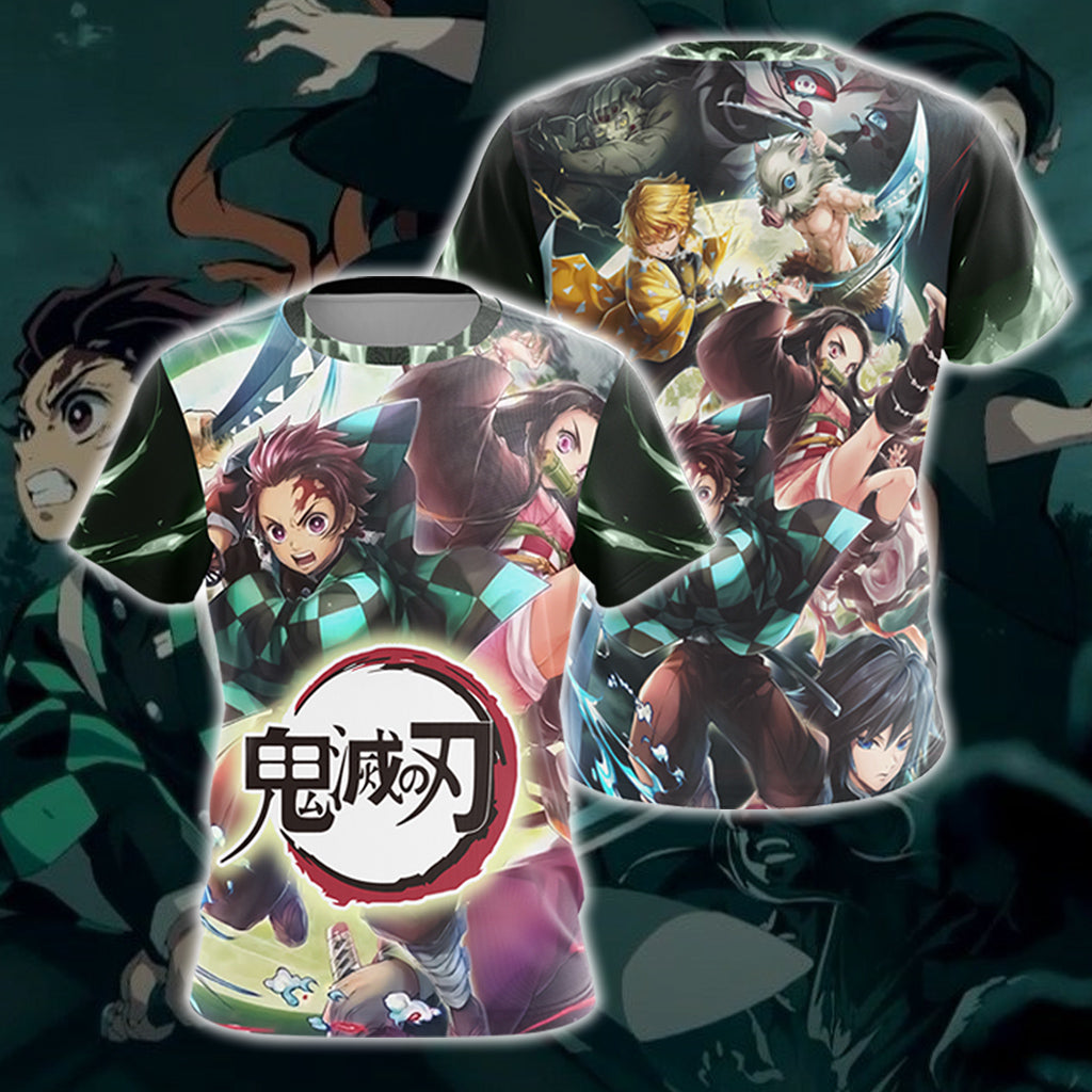 Demon Slayer: Kimetsu no Yaiba Unisex 3D T-shirt Zip Hoodie Pullover Hoodie T-shirt S