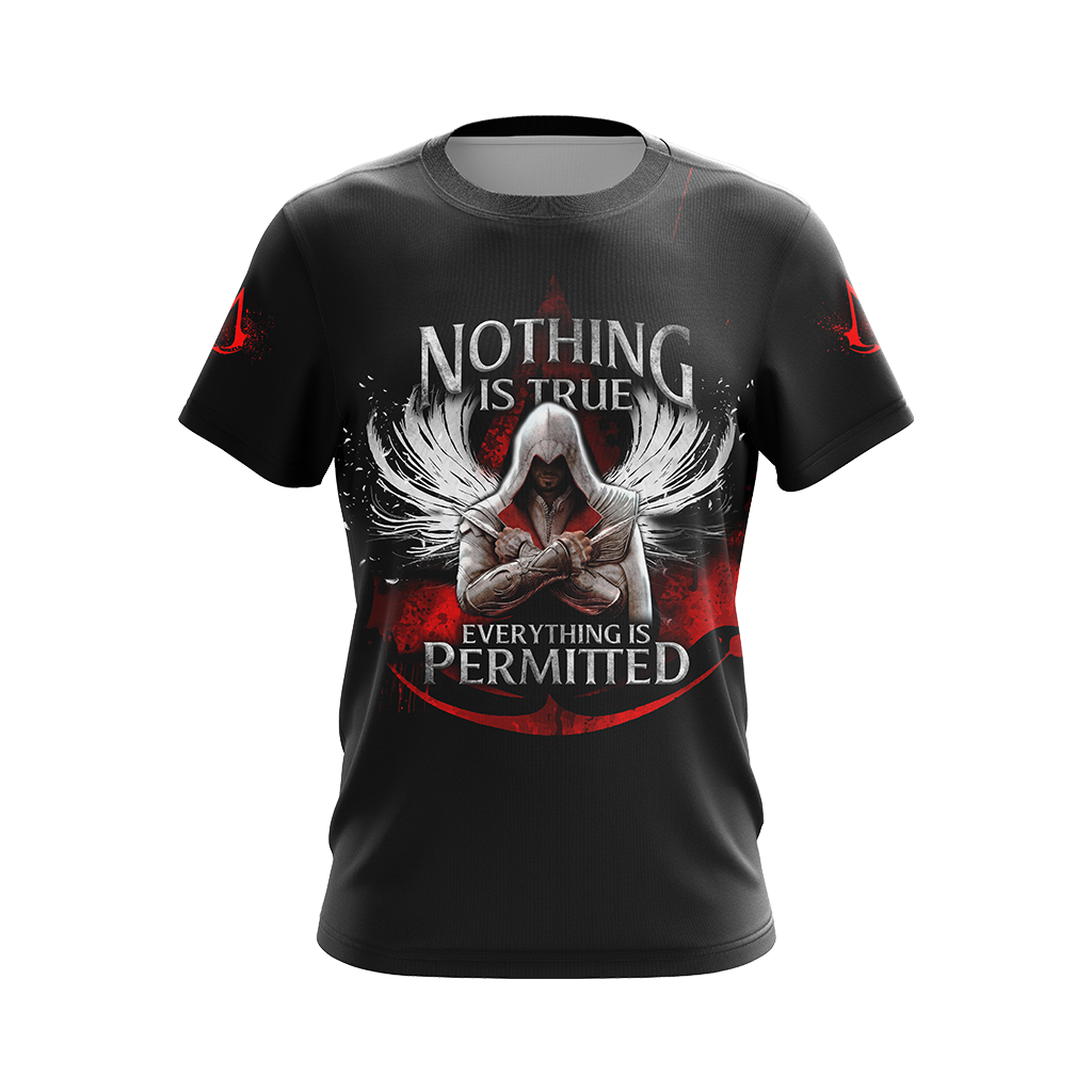 Assassin's Creed Nothing Is True Everything Is Permitted Unisex 3D T-shirt Zip Hoodie