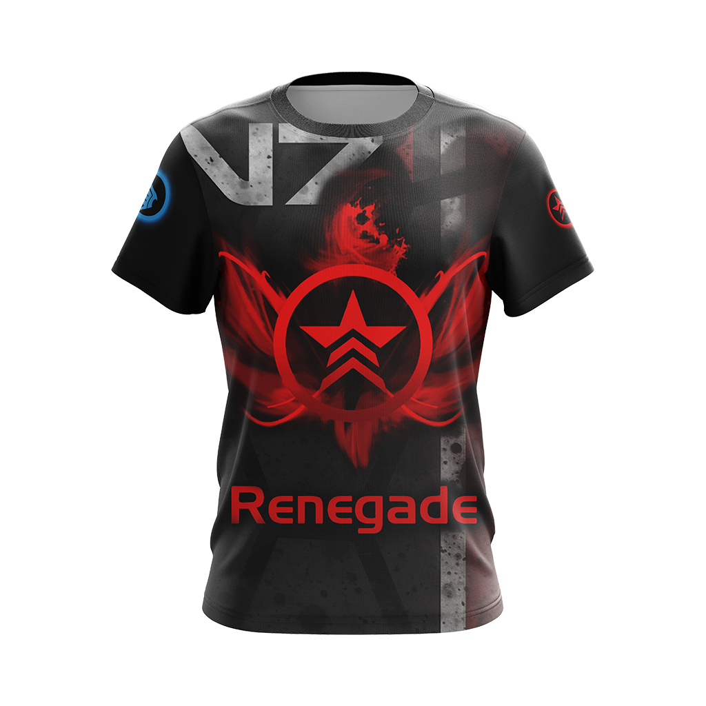Mass Effect Paragon and Renegade symbol Unisex 3D T-shirt Zip Hoodie Pullover Hoodie