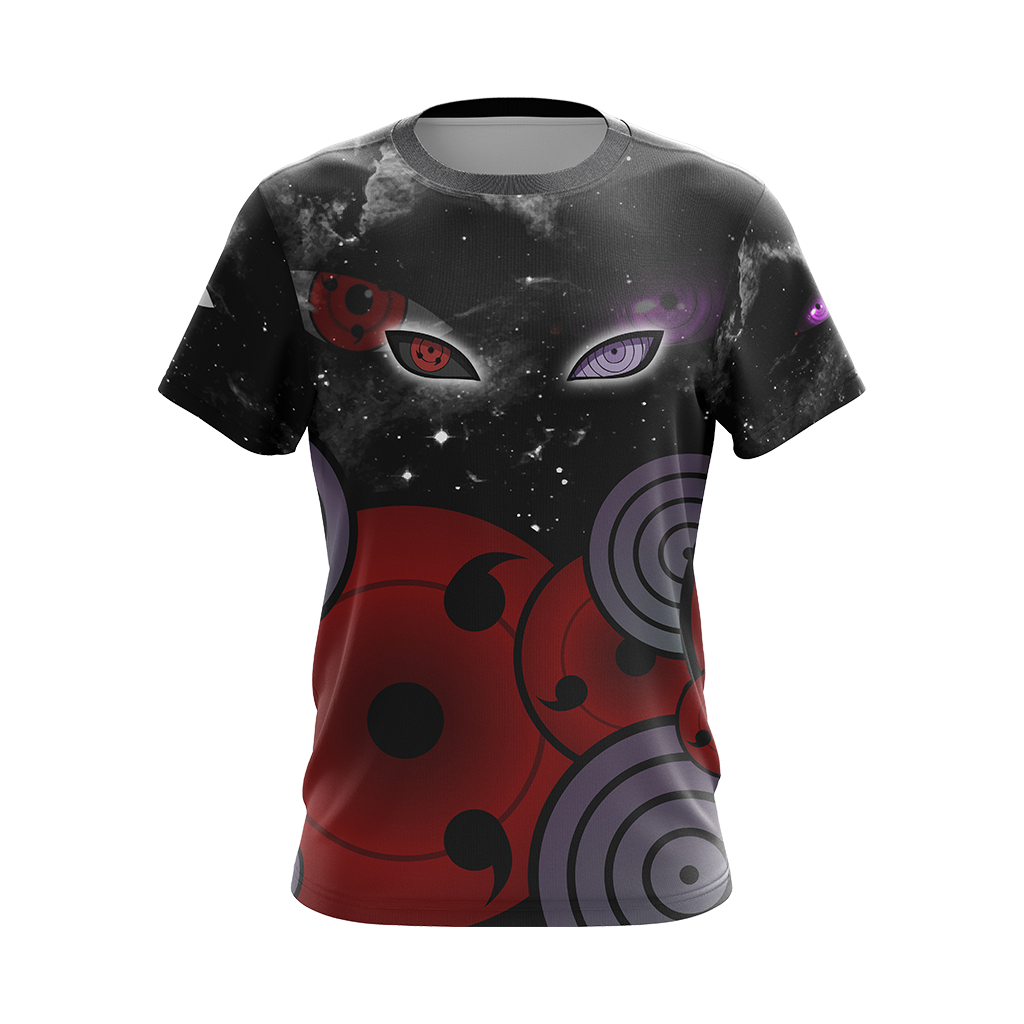 Naruto - Sharingan And Rinnegan Eyes Unisex 3D T-shirt