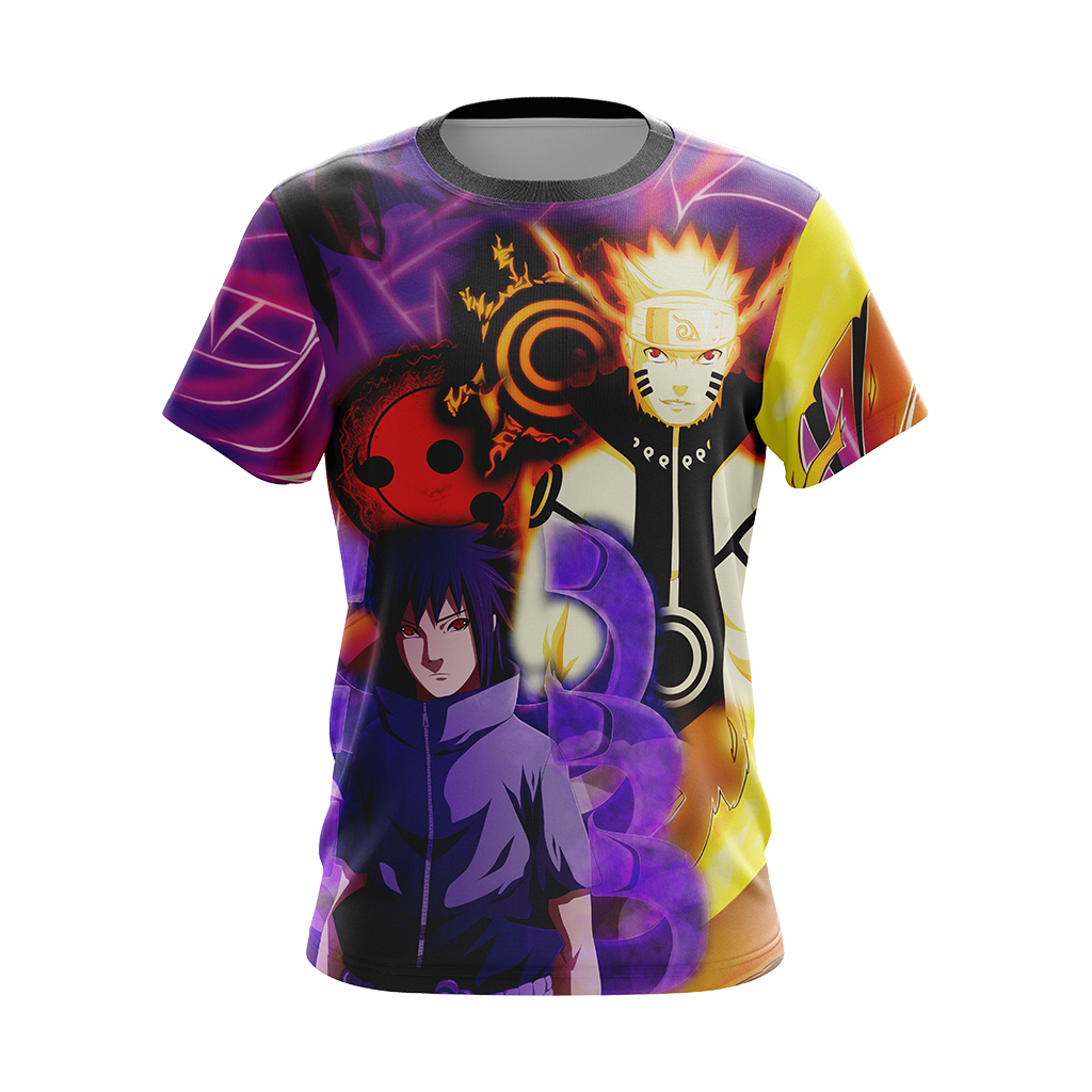Naruto And Sasuke Unisex 3D T-shirt Zip Hoodie Pullover Hoodie