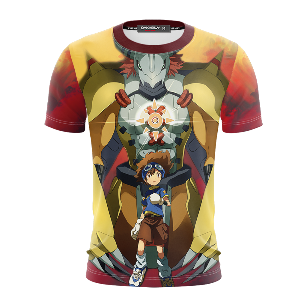 Digimon Greymon And Yagami Taichi New Unisex 3D T-shirt