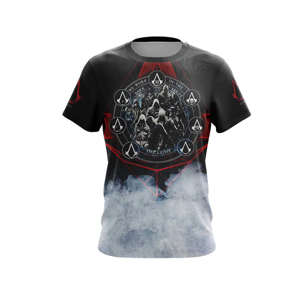 Assassin's Creed We Work In The Dark To Serve The Light Unisex 3D T-shirt