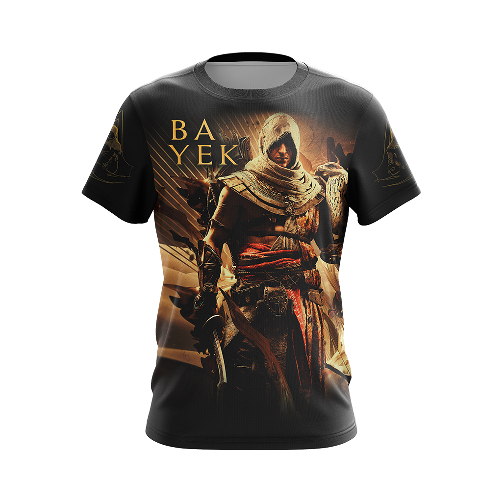Assassin’s Creed Origins Logo with Bayek Unisex 3D T-shirt