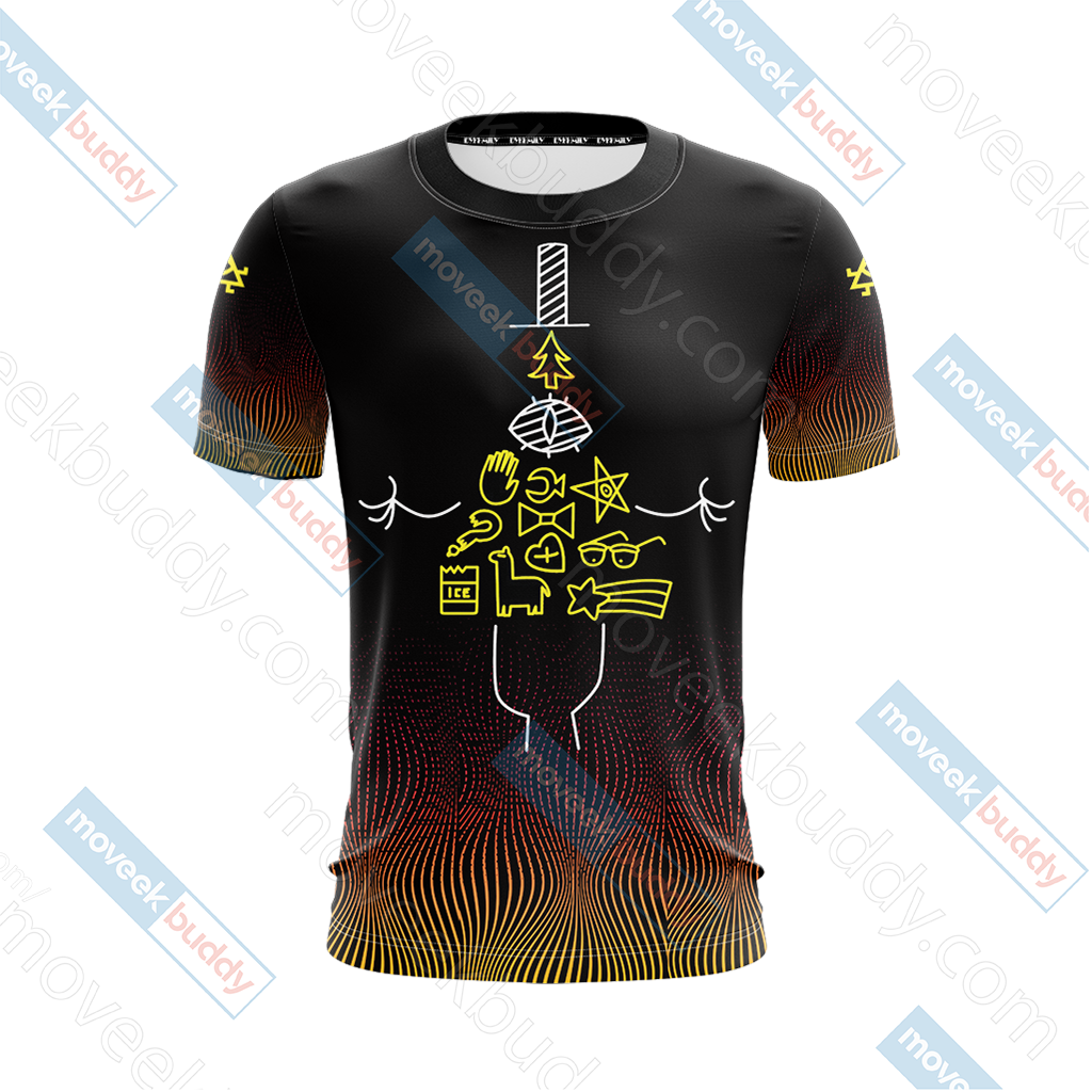 Gravity Falls - Bill Cipher Wheel New Version Unisex 3D T-shirt