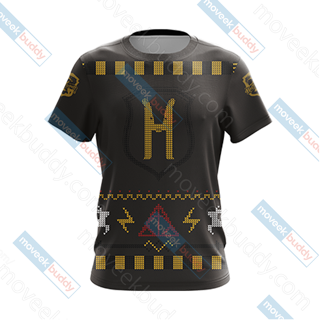 Harry Potter Loyal Like A Hufflepuff Winter Style Unisex 3D T-shirt