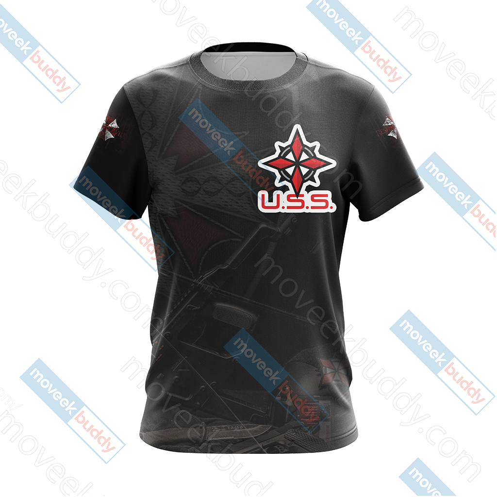 Resident Evil Umbrella Security Service (USS) Unisex 3D T-shirt
