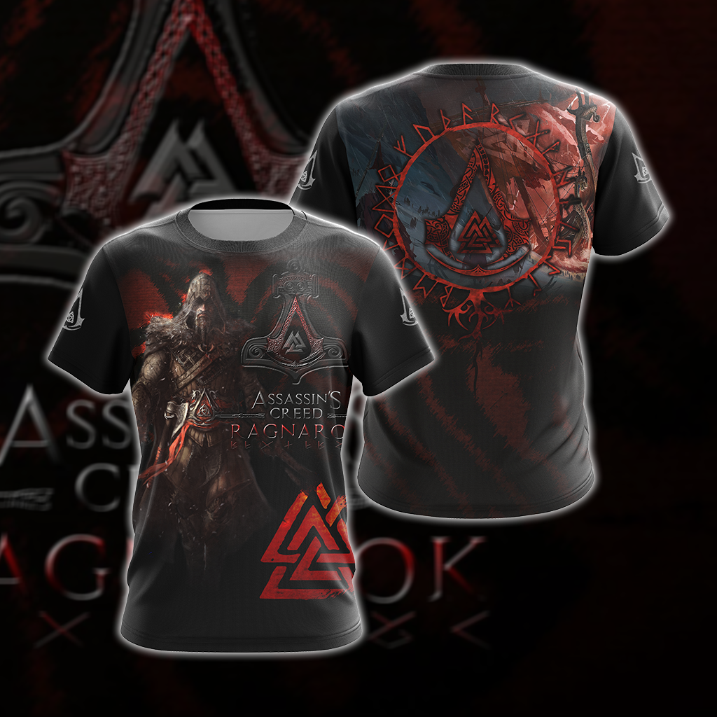 Assassin's Creed Ragnarok Unisex 3D T-shirt Zip Hoodie Pullover Hoodie T-shirt S