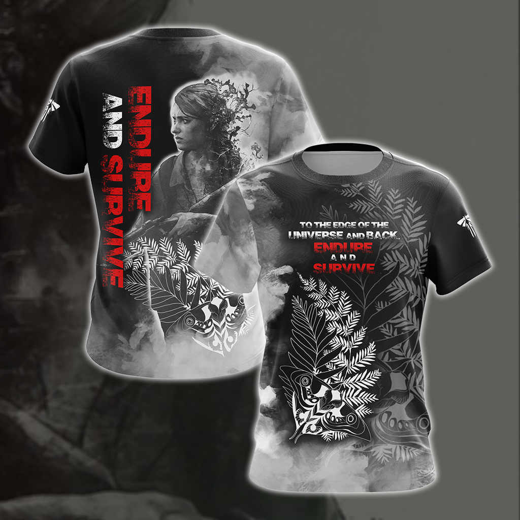 The Last Of Us - To The Edge Of The Universe And Back. Endure And Survive Unisex 3D T-shirt Zip Hoodie