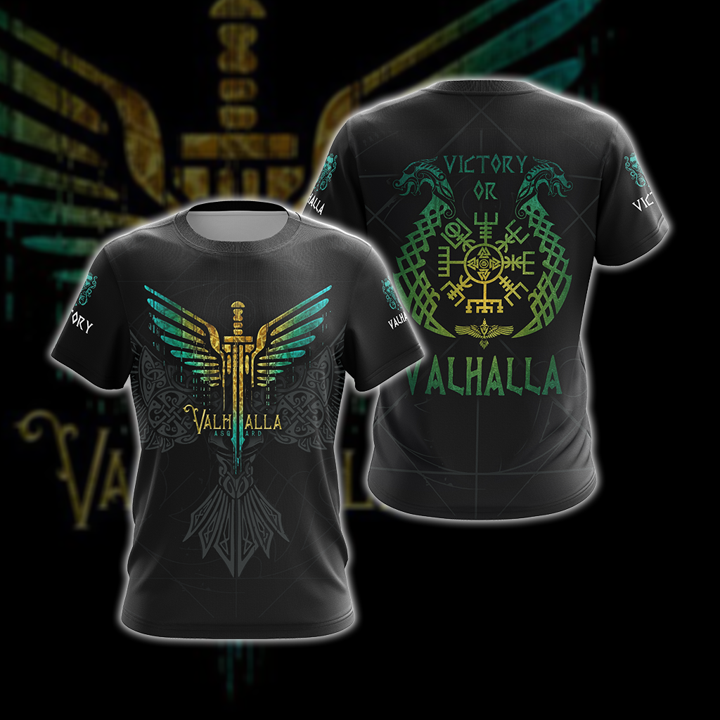 Assassin's Creed Victory or Valhalla Unisex 3D T-shirt Zip Hoodie T-shirt S