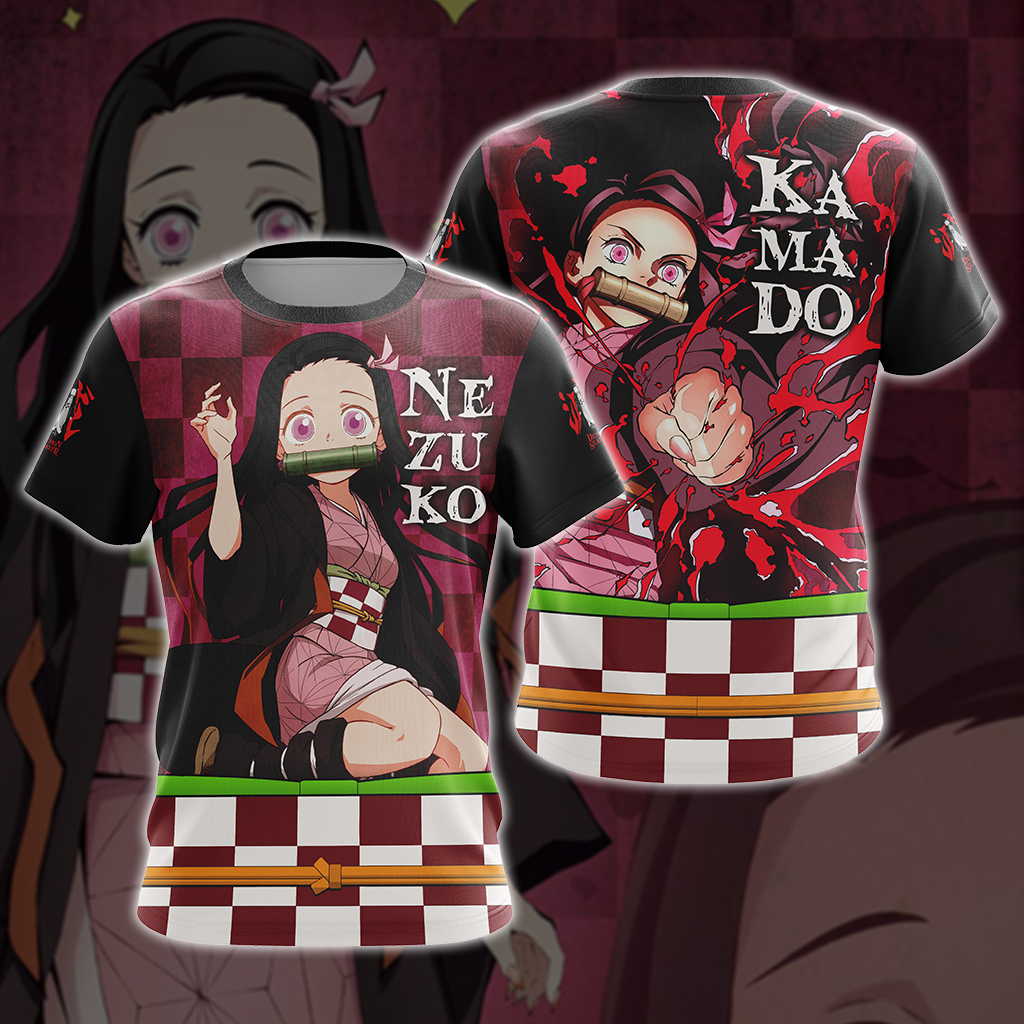 Demon Slayer Kamado Nezuko Unisex 3D T-shirt Zip Hoodie Pullover Hoodie T-shirt S