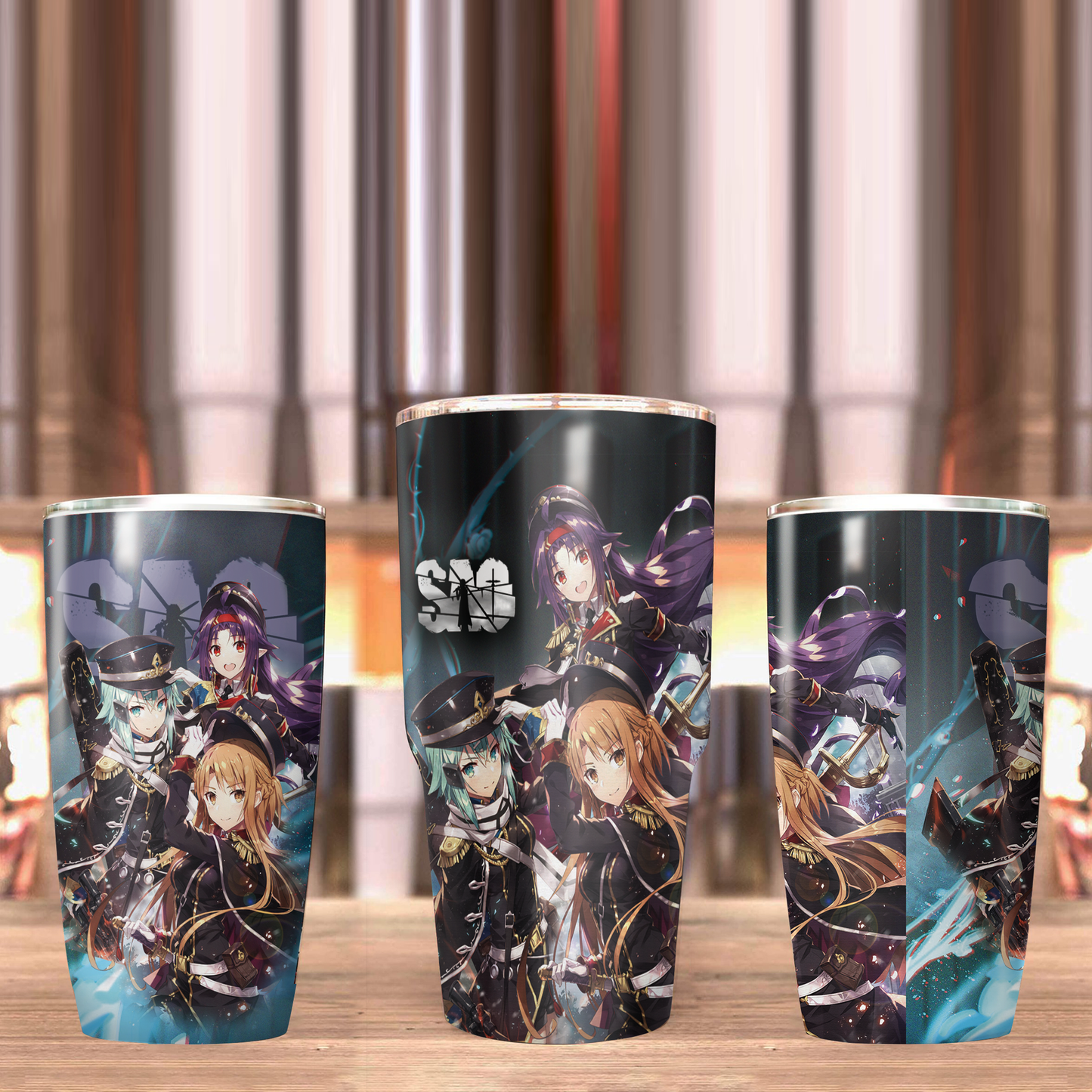 Asuna Sinon Yuuki Military Sword Art Online Tumbler