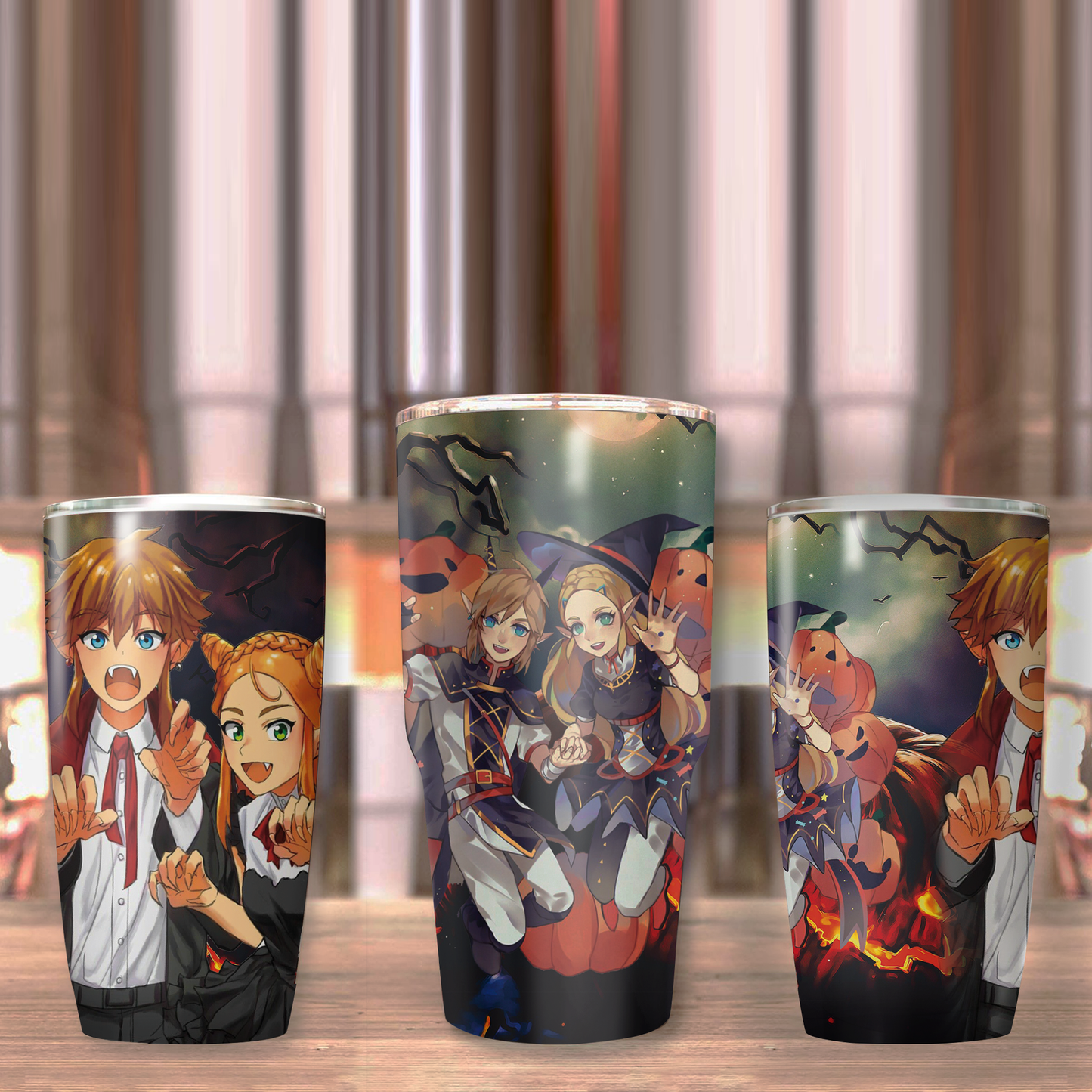 The Legend of Zelda Link & Zelda Halloween Tumbler