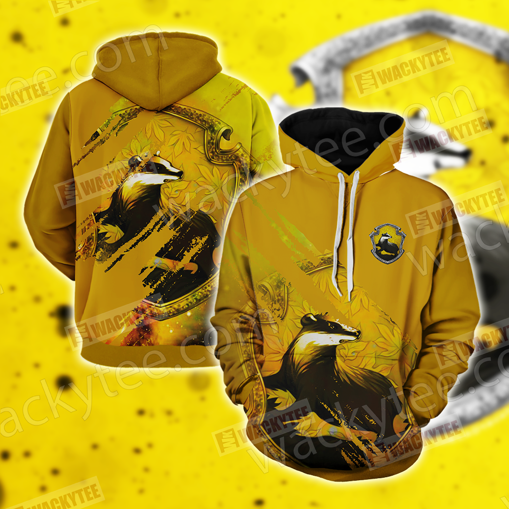 Harry Potter - Loyal Like A Hufflepuff Wacky Style Unisex 3D T-shirt Hoodie S