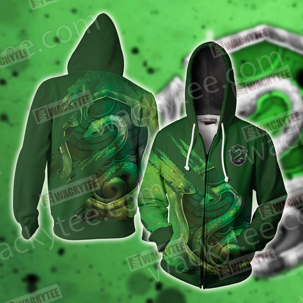 Harry Potter - Cunning Like A Slytherin Wacky Style Unisex 3D T-shirt Zip Hoodie S