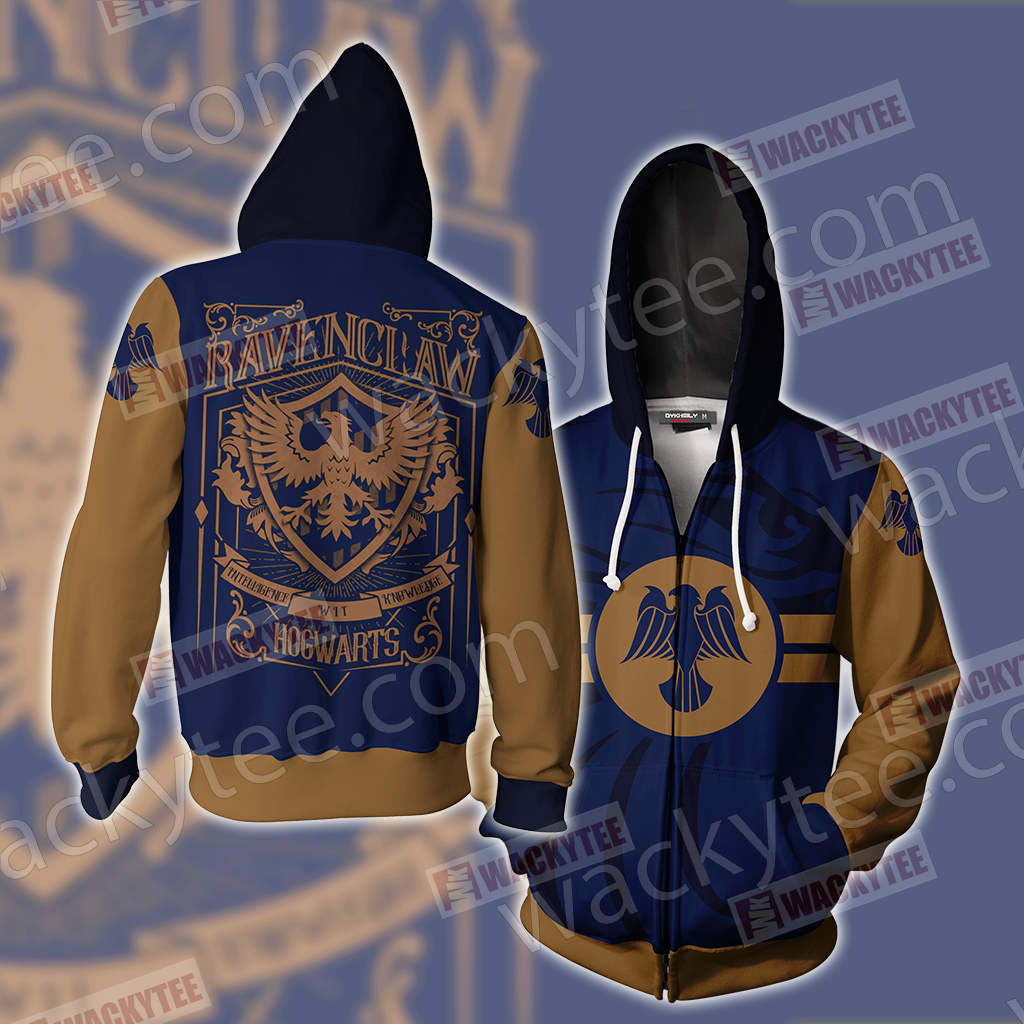 Harry Potter Wise Like A Ravenclaw Wacky Style Unisex 3D T-shirt Zip Hoodie S