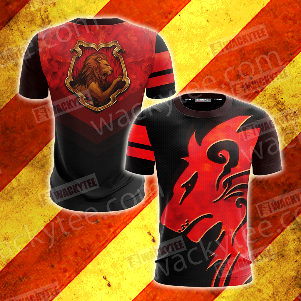 Hogwarts Castle Harry Potter - Brave Like A Gryffindor Wacky Style Unisex 3D T-shirt T-shirt S