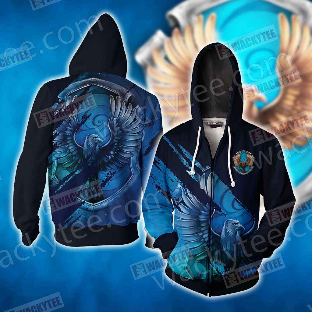 Harry Potter - Wise Like A Ravenclaw Wacky Style Unisex 3D T-shirt Zip Hoodie S