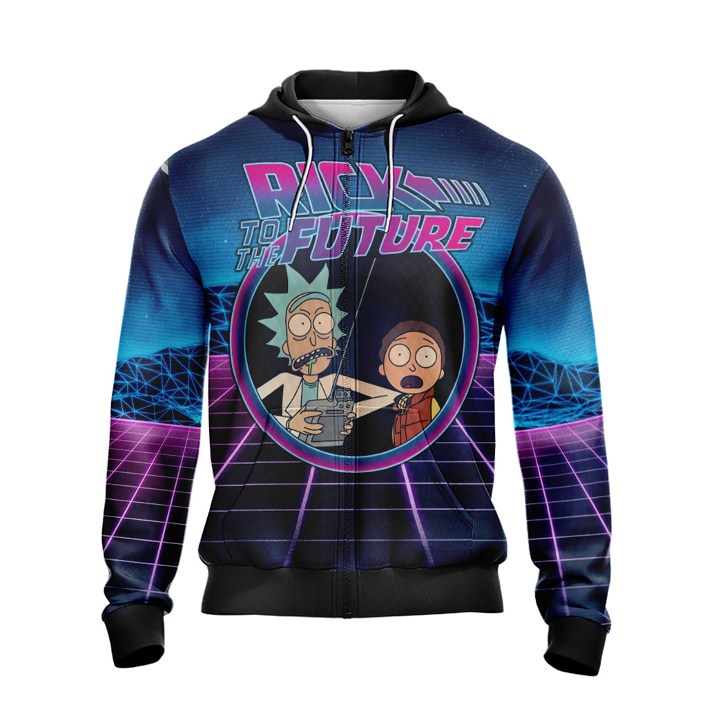 Back To The Future x Rick and Morty Unisex 3D T-shirt