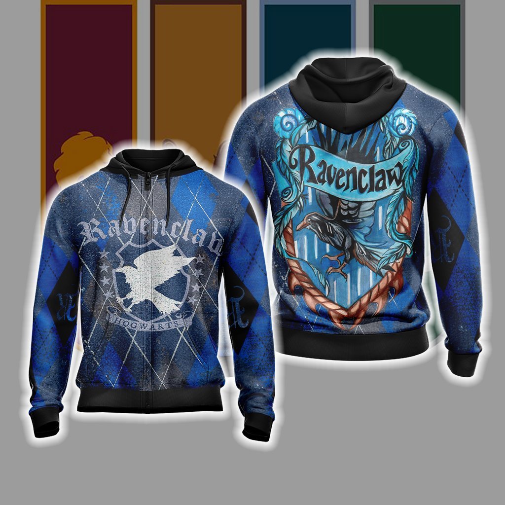 Wise Like A Ravenclaw Harry Potter New Version 2 Unisex 3D T-shirt Zip Hoodie S