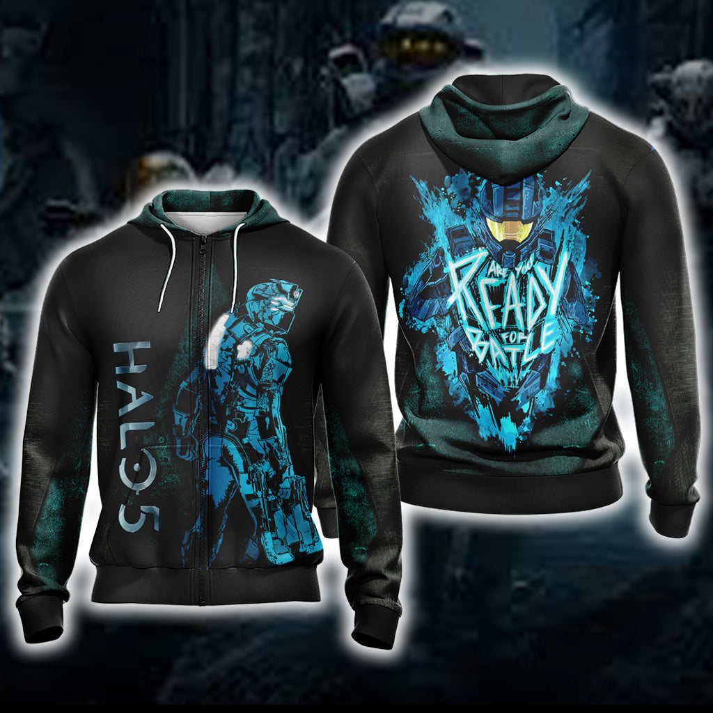 Halo 5: Guardians New Look Unisex 3D T-shirt Zip Hoodie XS