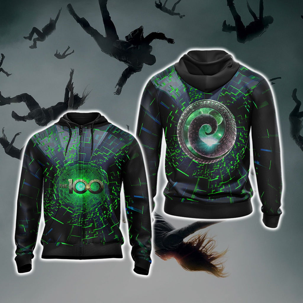 The 100 Unisex 3D T-shirt Zip Hoodie XS