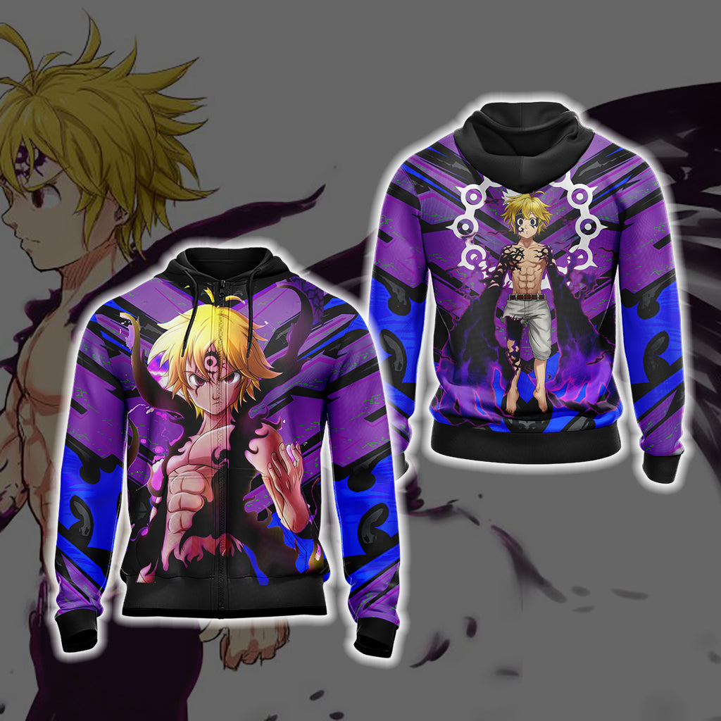 The Seven Deadly Sins - Meliodas Unisex 3D T-shirt Zip Hoodie XS