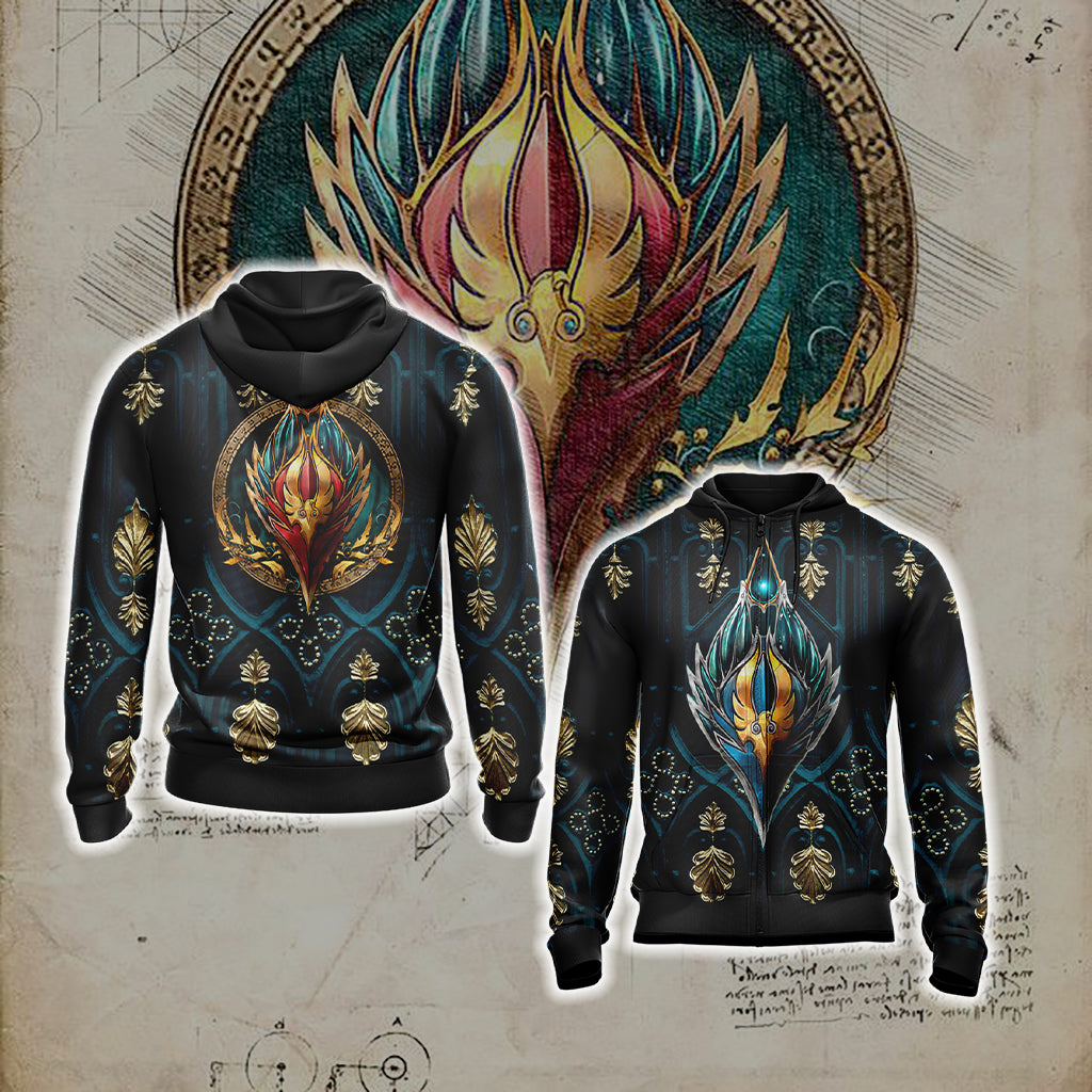 World Of Warcraft - Blood Elf Alliance Races Crest Unisex 3D T-shirt Zip Hoodie XS