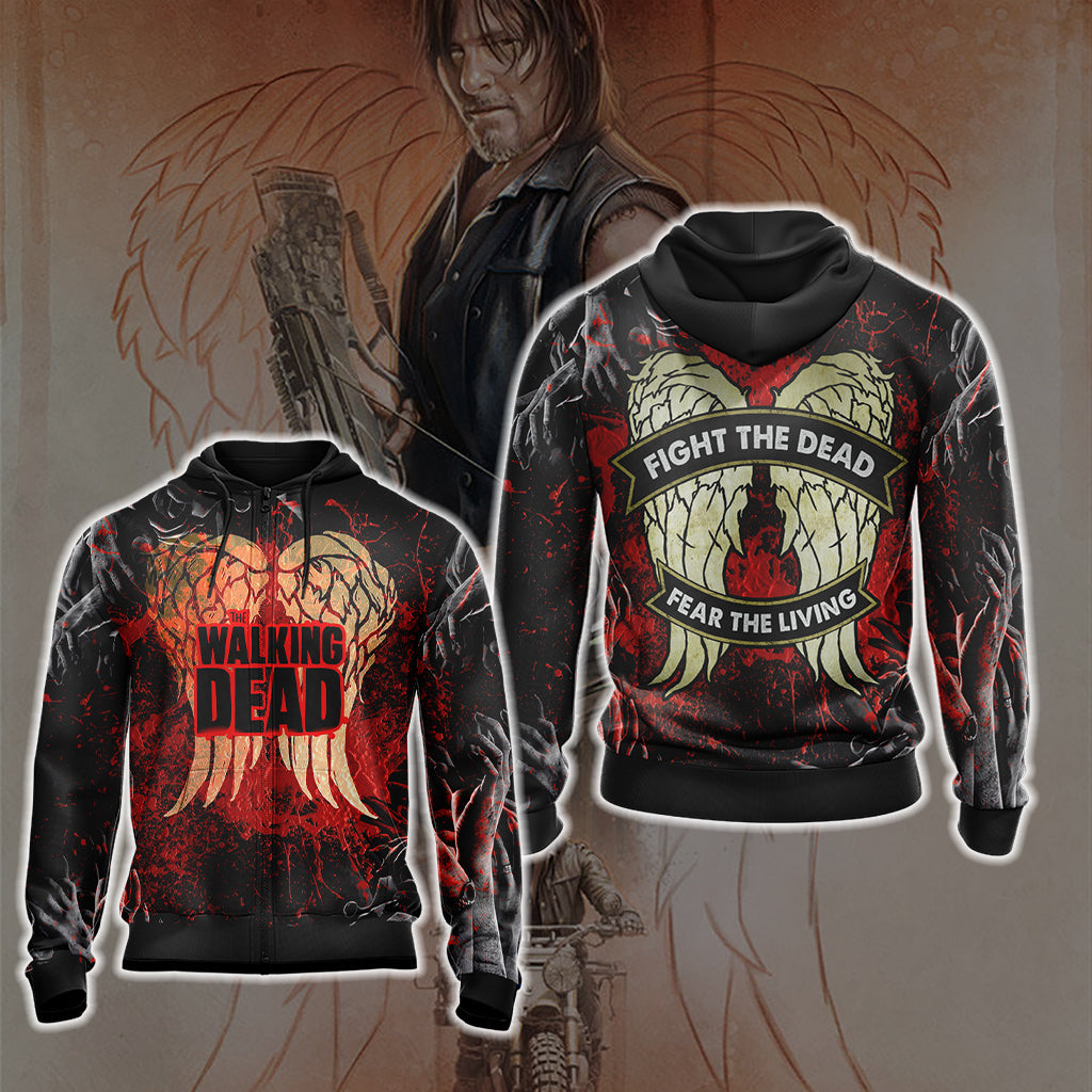 The Walking Dead - Daryl Dixon Unisex 3D T-shirt Zip Hoodie XS