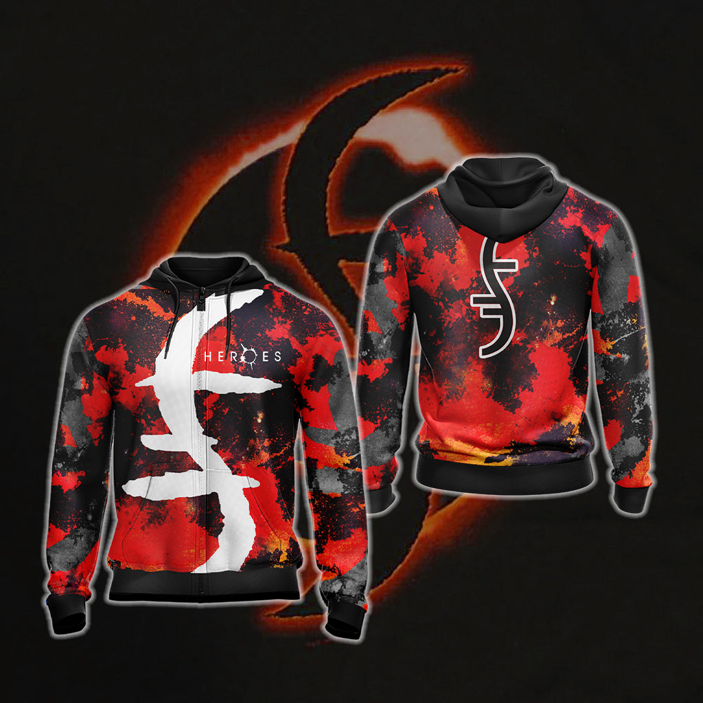 Heroes ( Tv series ) Helix Symbol Unisex 3D T-shirt Zip Hoodie XS