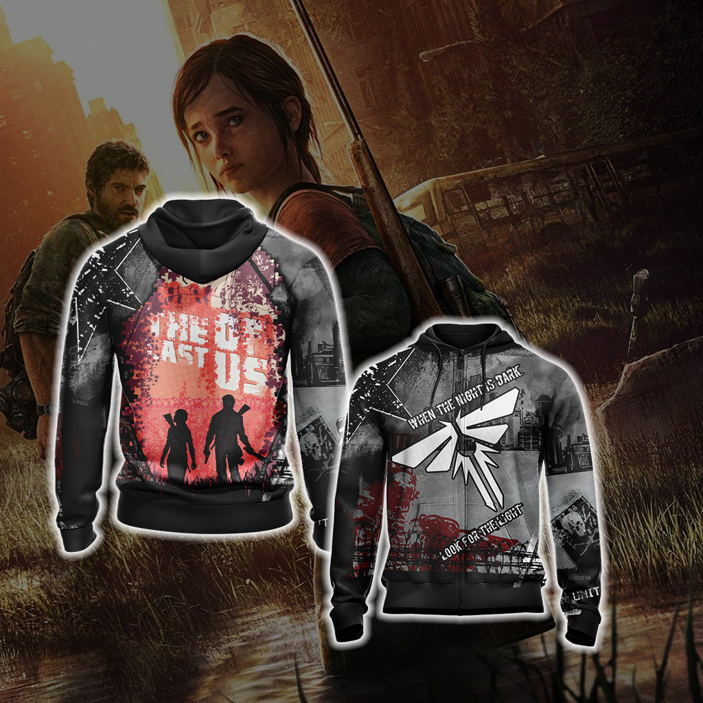 The Last of Us - When The Night Is Dark Look For The Light Unisex 3D T-shirt Zip Hoodie XS